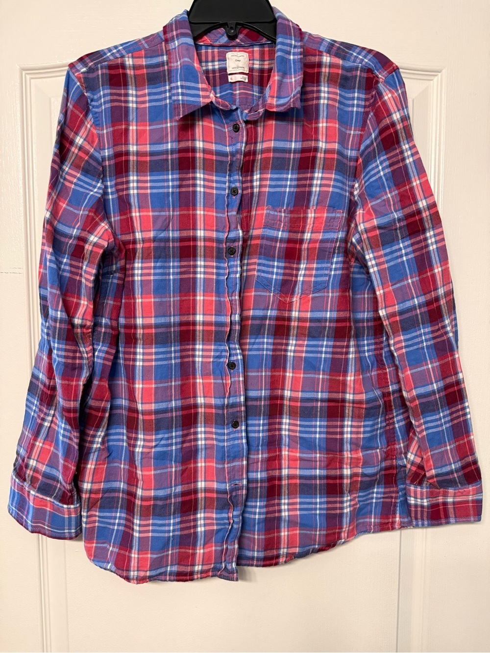 Gap Designed & Crafted The Fitted Boyfriend Plaid Flannel Shirt XL